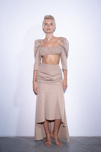 Cropped top "Cloud bloom"
